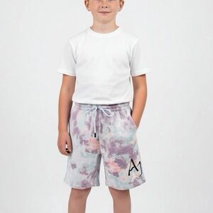 Nike Boy's 10-12y Air Jordan DNA Freeze Out shorts Tie-Dye Print Football Gray